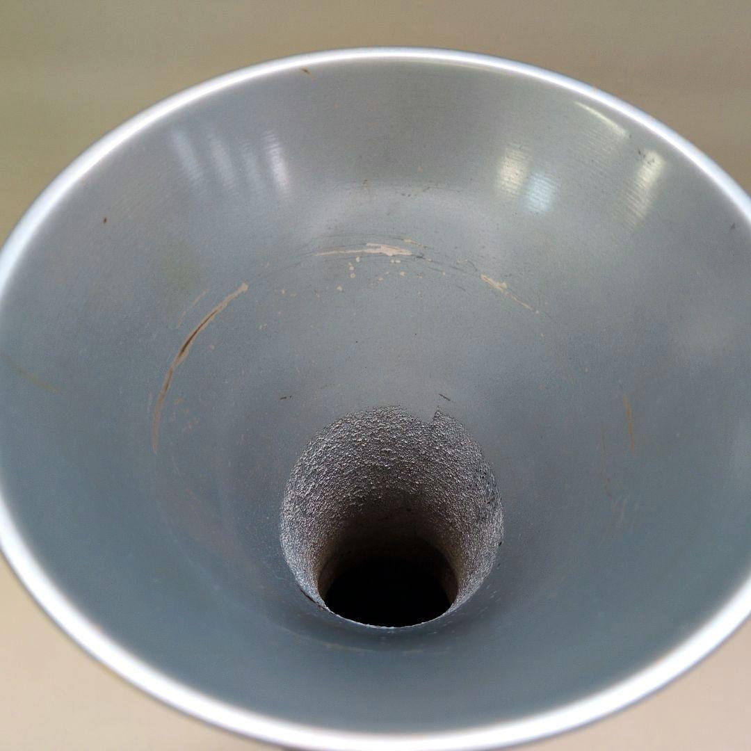 銅製　長瓶花器　黒剣山付き　池坊好み　池坊花器