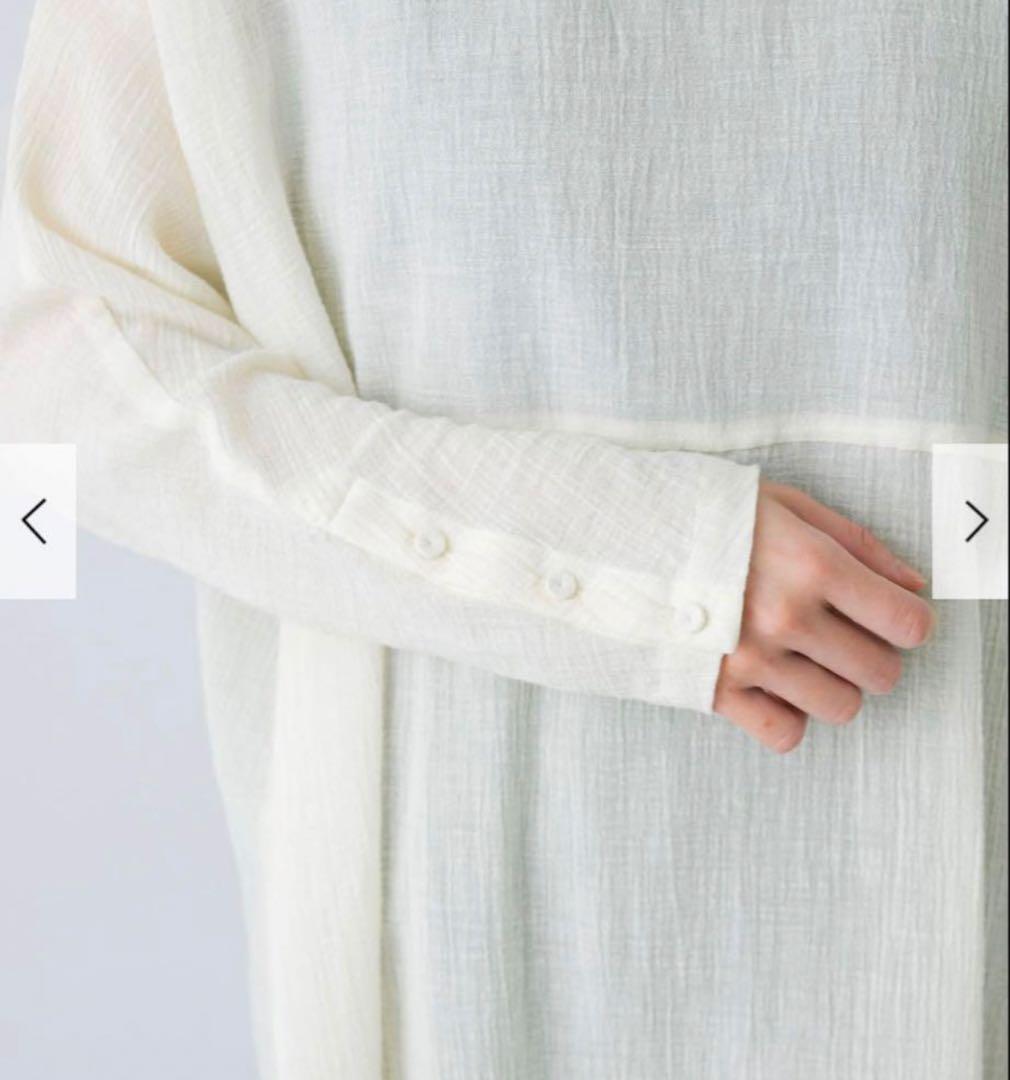 新品　今季　かぐれ　ガーゼロングチュニック 薄手　2025年春秋