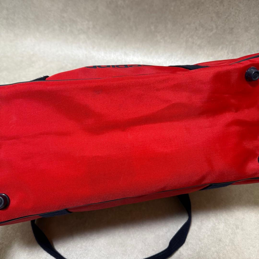 【old adidas】y2k 80sスクールバッグ ボストン　デサント期　赤紺