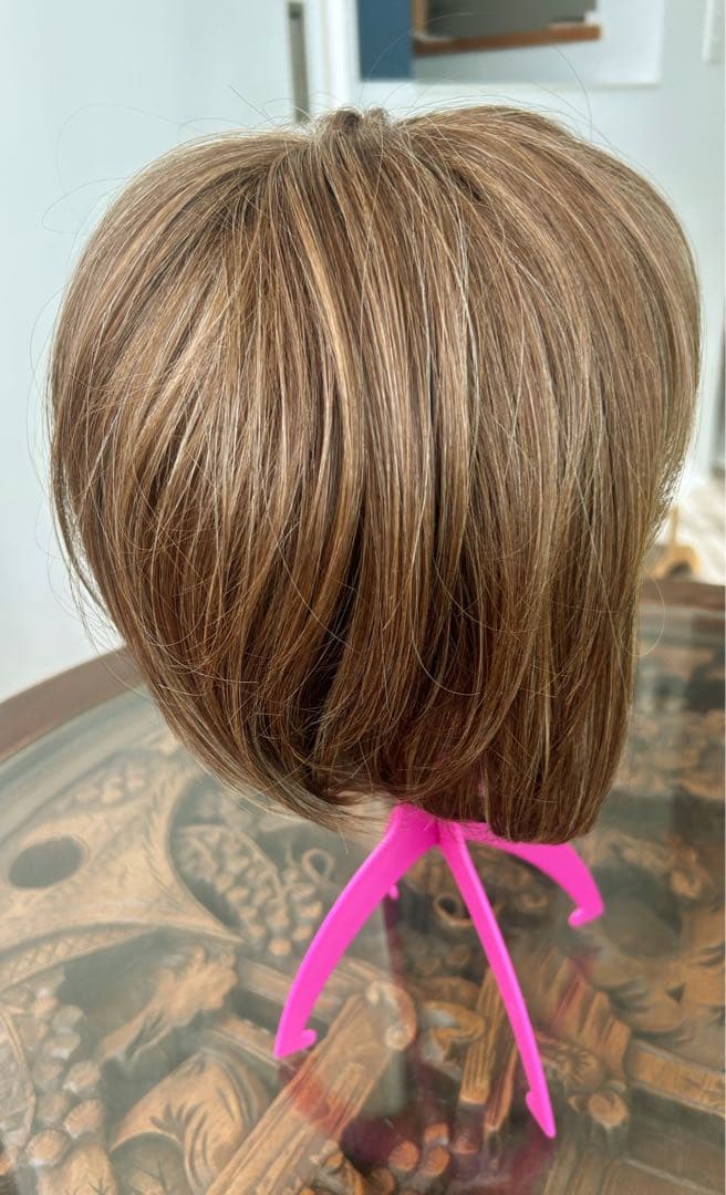 ショートウィッグ ブラウン ハイライト