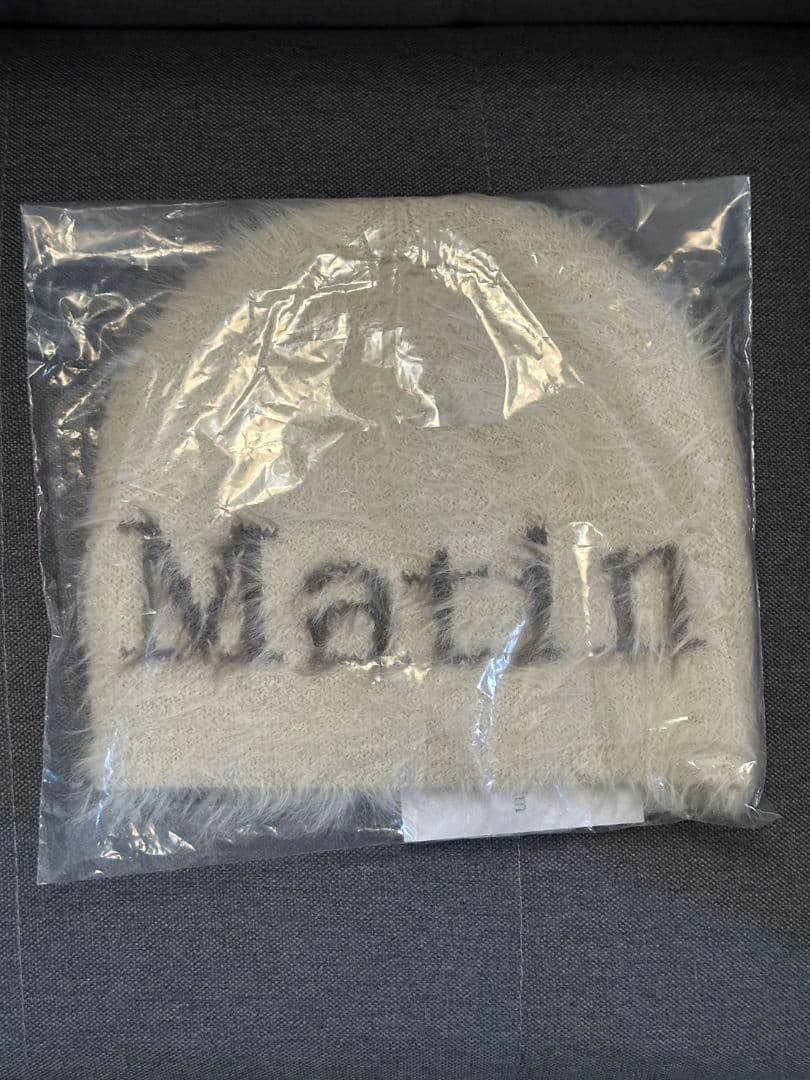 Matin kim ロゴ入りニット帽 2カラーあり