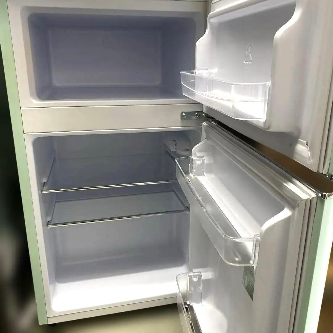 アイリスオーヤマ ノンフロン冷凍冷蔵庫 ライトグリーン 2022年製 81L