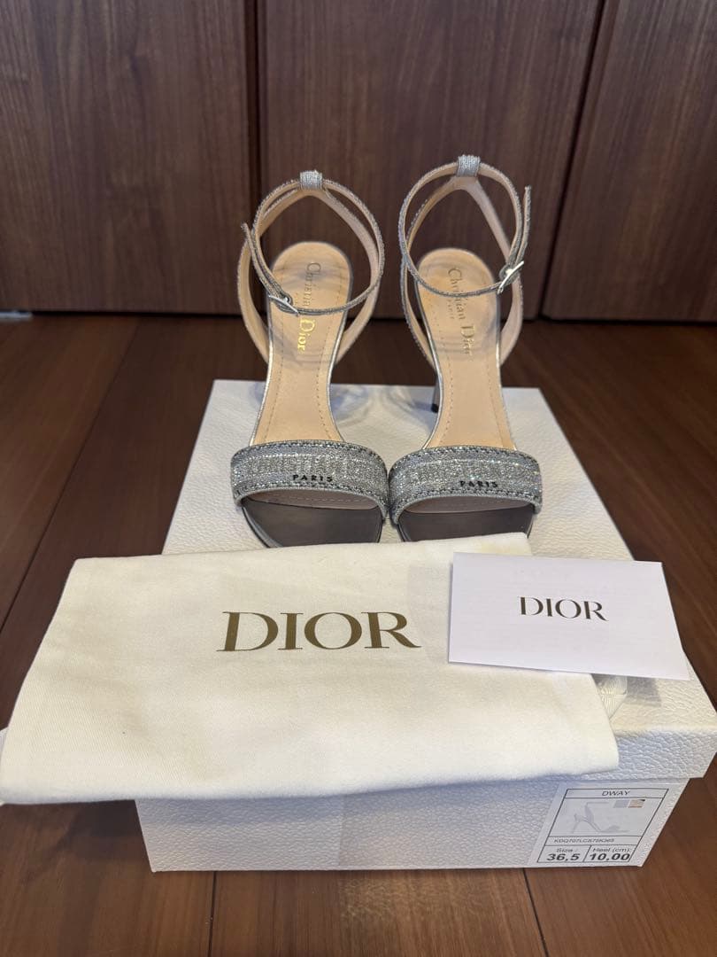 Dior Dway シルバー ハイヒールサンダル