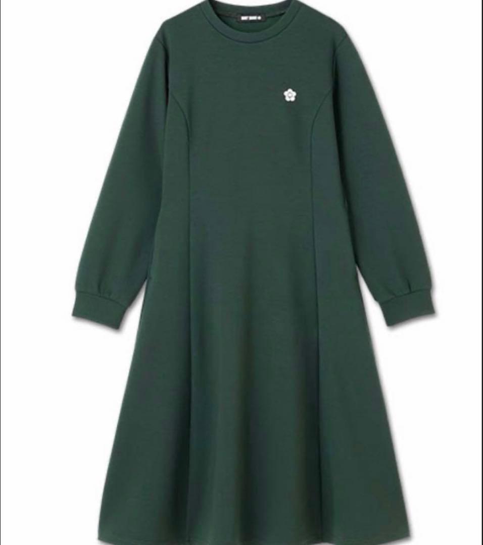 マリークワント 新作完売色 定価以下上品グリーンデイジー刺繍ロングワンピース