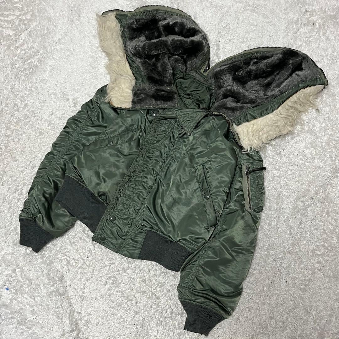 状態良好✨アルファ 80’s n-2b 白ファー Y2K USA製