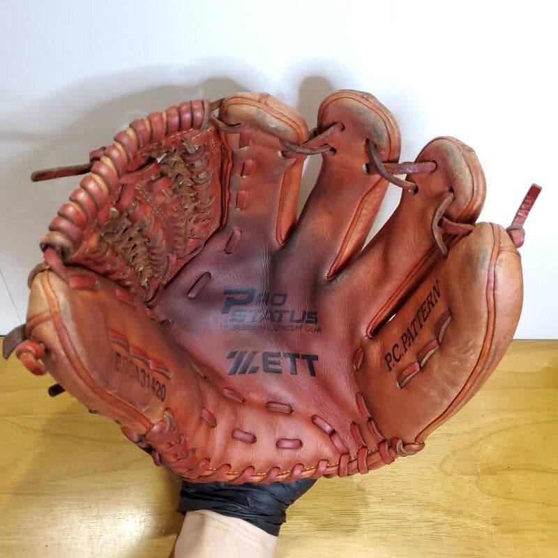 ZETT ゼット 日本製 プロステイタス 旧ラベル 内野用 軟式グローブ