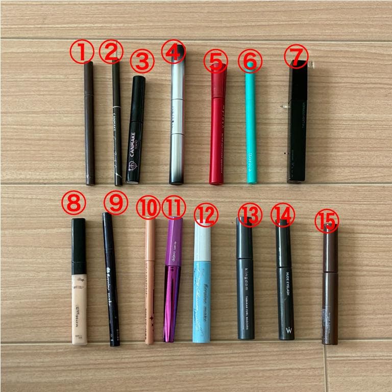 マスカラ アイライナー 15本セット【キャンメイク、セザンヌ、ケイト】