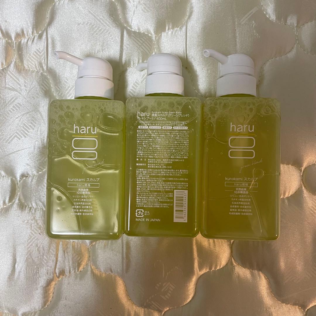 gv3657 harukurokami スカルプ グリーン400ml×3点セット