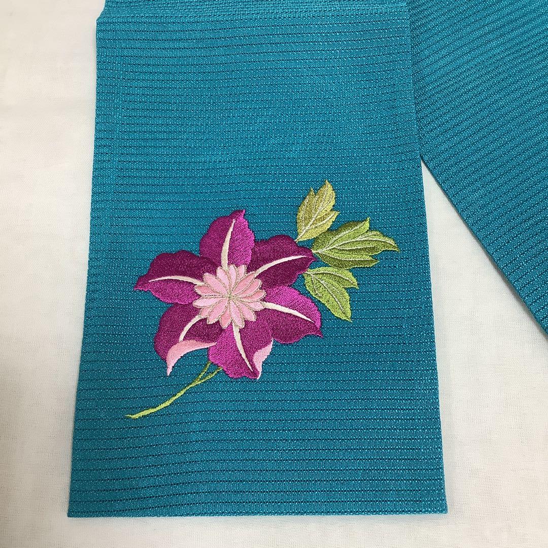 【彦兵衛mini】お買得！人気『撫松庵』・セオα浴衣・半幅帯セット〜芙蓉に黒猫〜