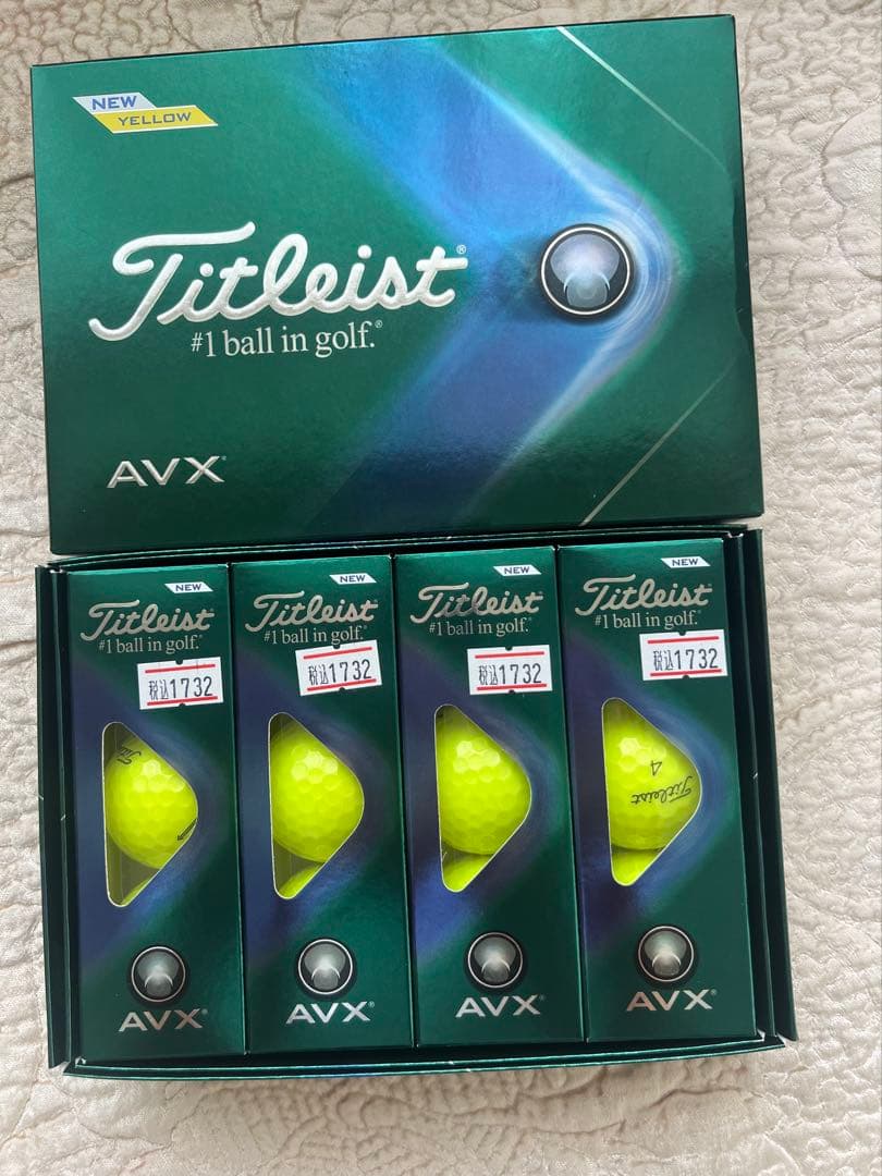 Titleist AVX ゴルフボール イエロー 2箱