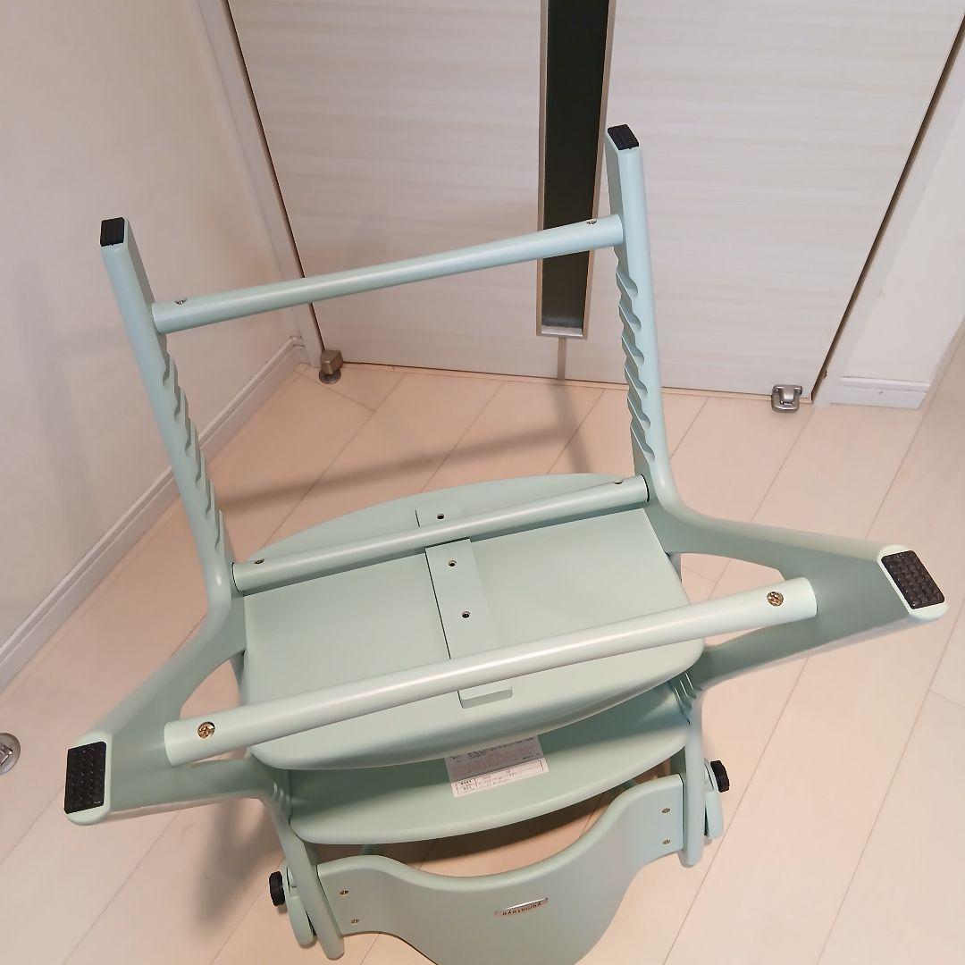 【美品】大和屋 yamatoyaアッフルチェア ハーブグリーン ベビーチェア