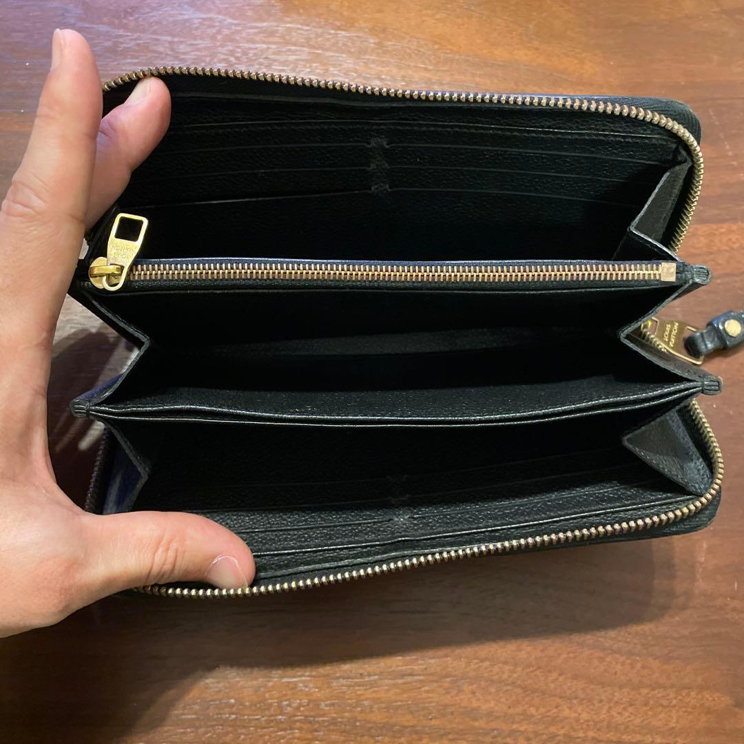 ルイヴィトン アンプラント ジッピーウォレット ノワール