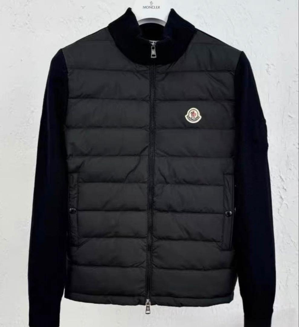 MONCLER ニット ダウン ブラック