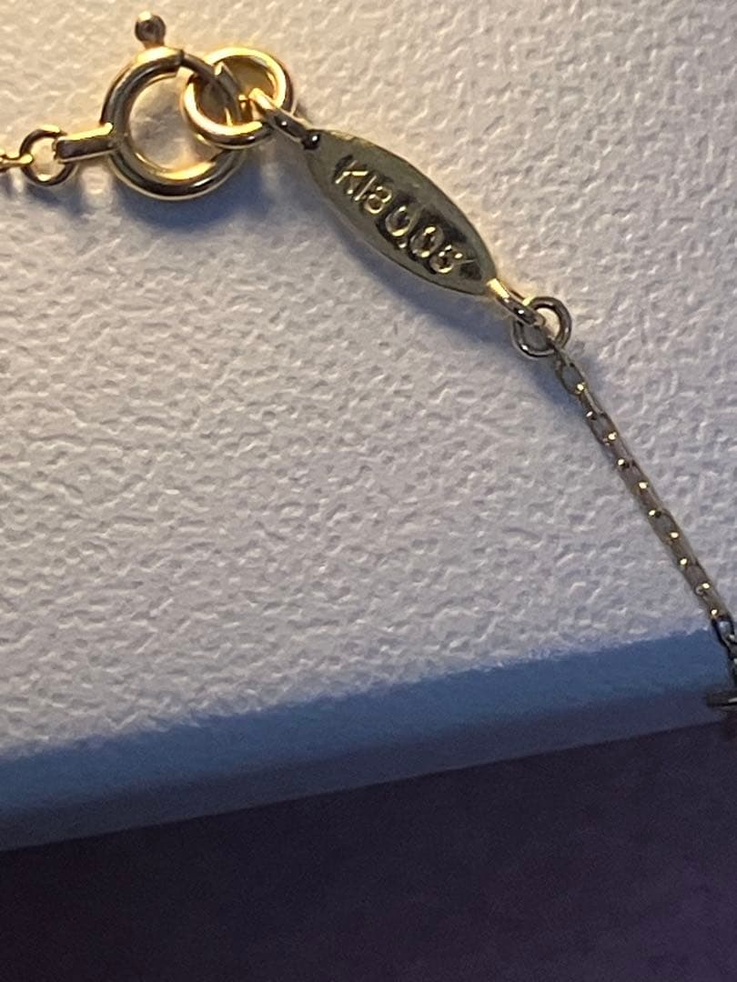 【証明書箱あり】【美品】AHKAHバタフライパヴェネックレス18KYG