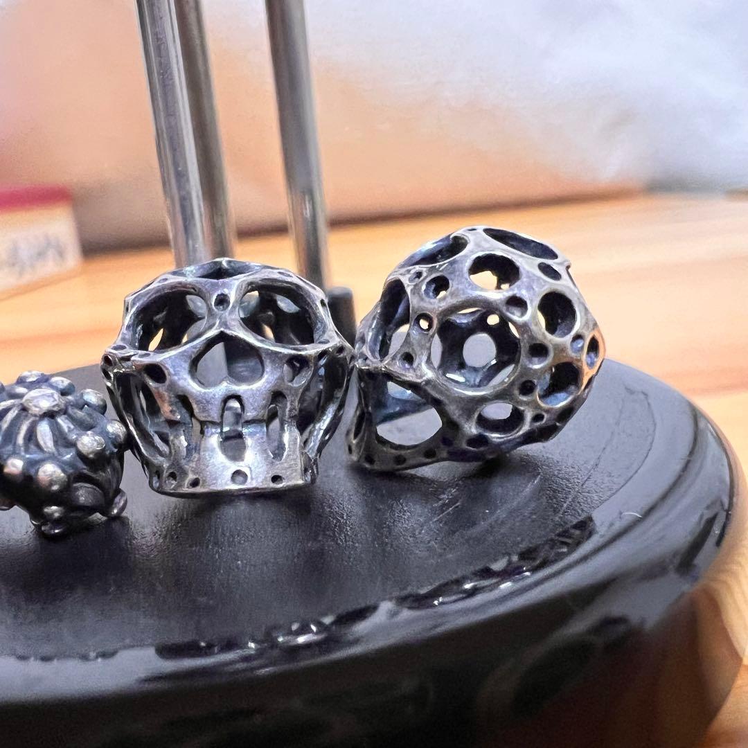 TROLLBEADS メキシカンシュガースカル　シルバーパーツ 4個セット