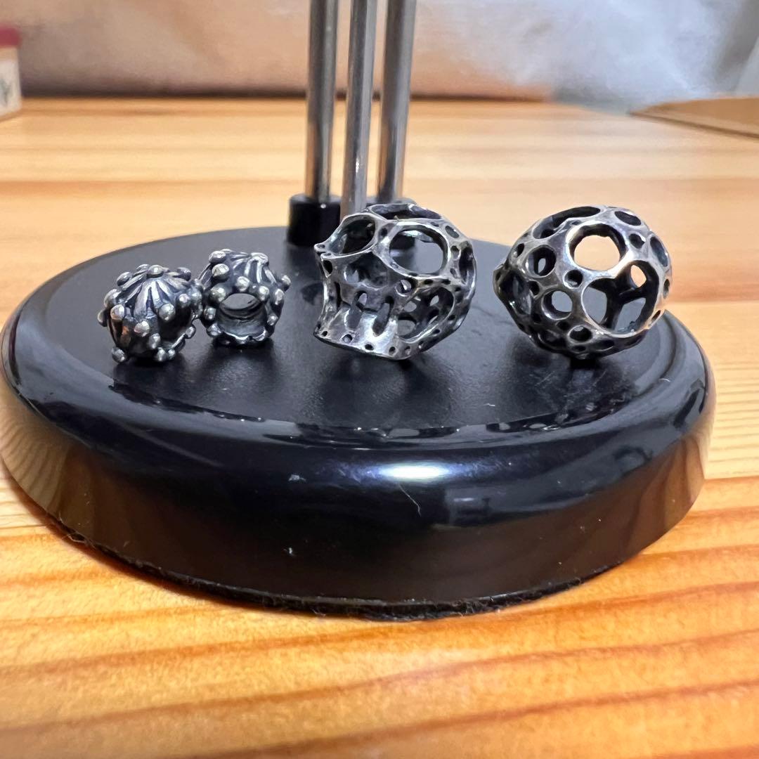 TROLLBEADS メキシカンシュガースカル　シルバーパーツ 4個セット