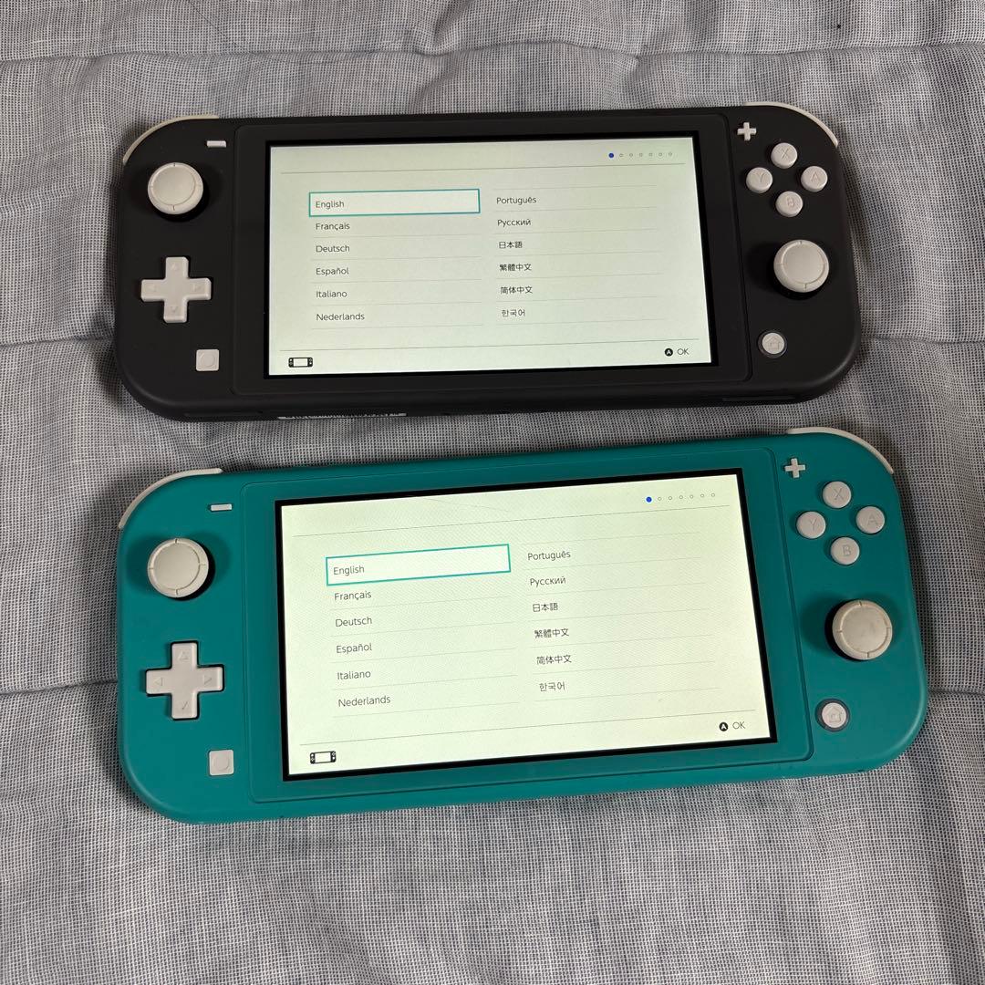 Nintendo Switch Lite ブラック＆ターコイズ 充電コードあり