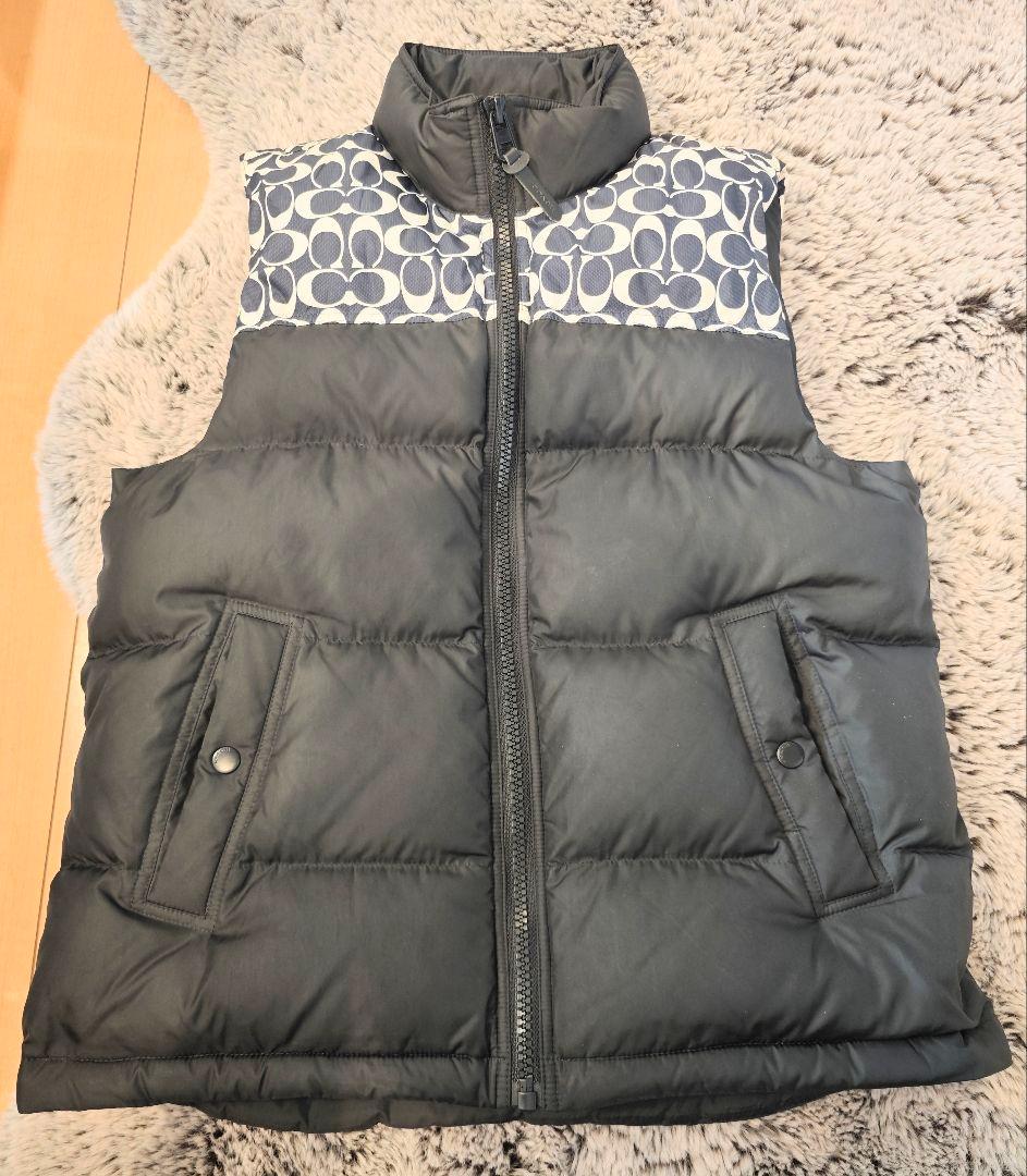 COACH ダウンジャケット ダウンベスト ベスト650フィルパワー 黒/白