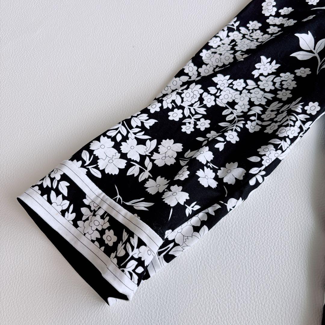 美品✨希少サイズ✨LEONARD レオナール トップス　チュニック　花柄　黒