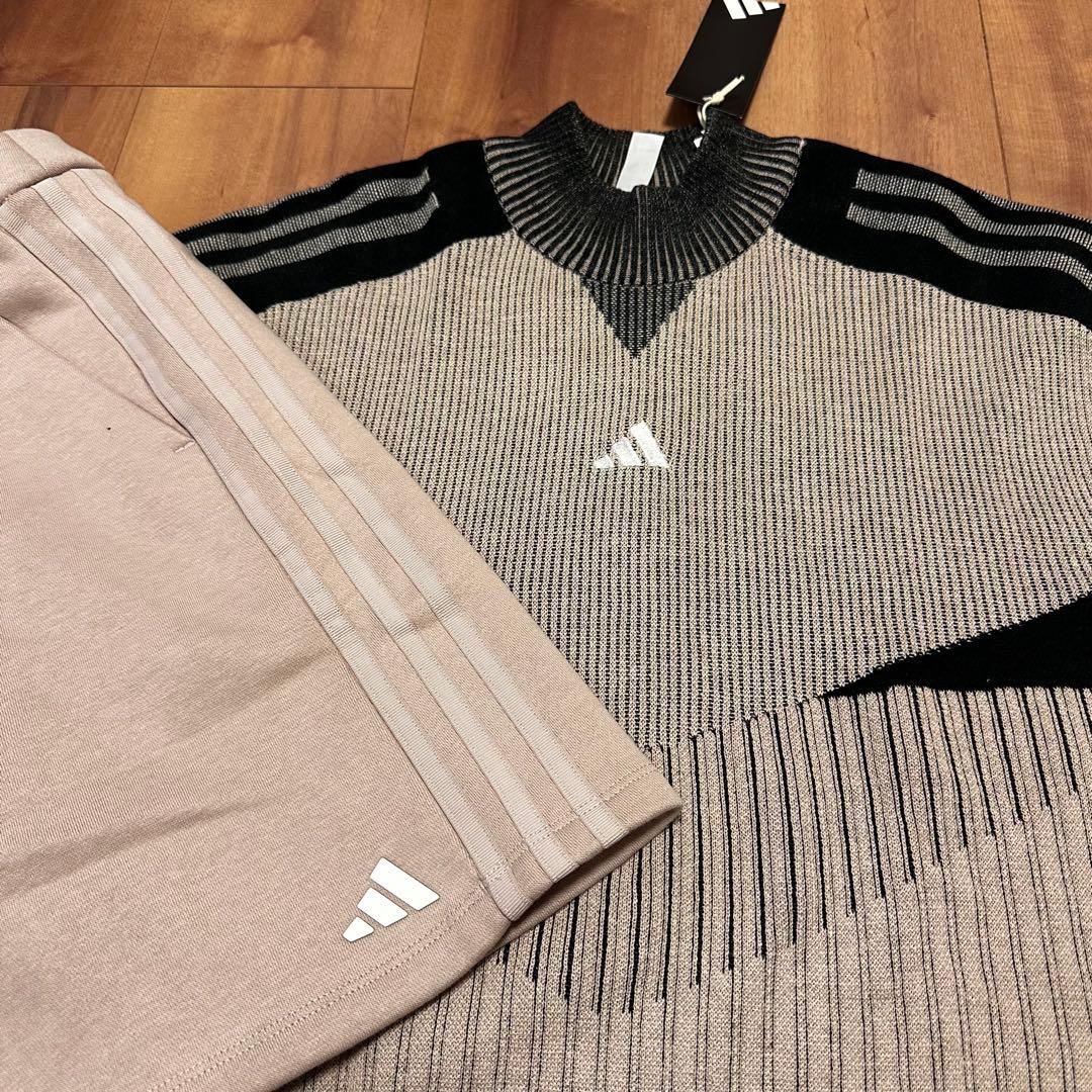 モックネック　ビックシルエット　長袖　ニット　裏起毛スカート　セットアップ　秋冬