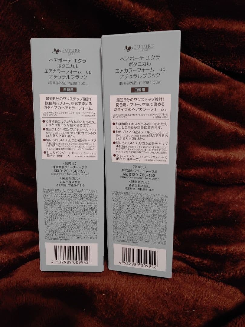 ヘアボーテ エクラ ボタニカルエアカラーフォーム up ナチュラルブラック