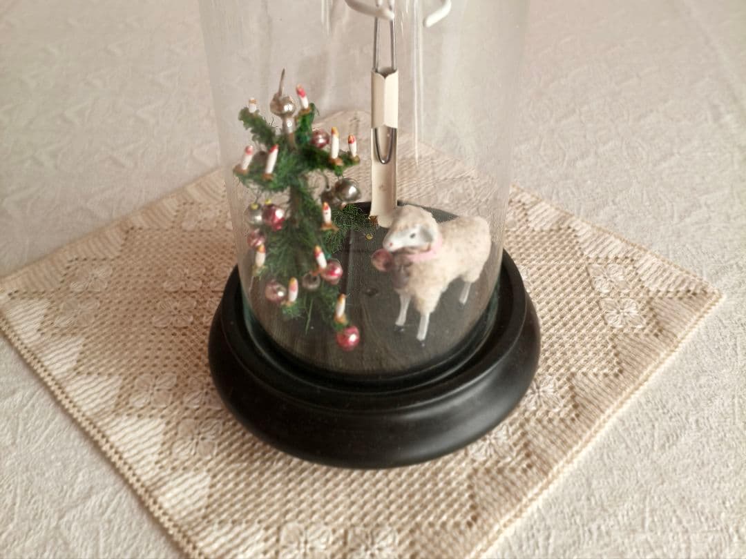 * vintage ✵ ガラスドーム オールドツリーと羊さん