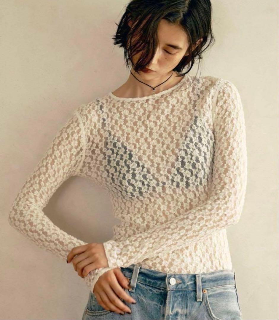 【美品】ガリャルダガランテLa nature lingeレースカットソー