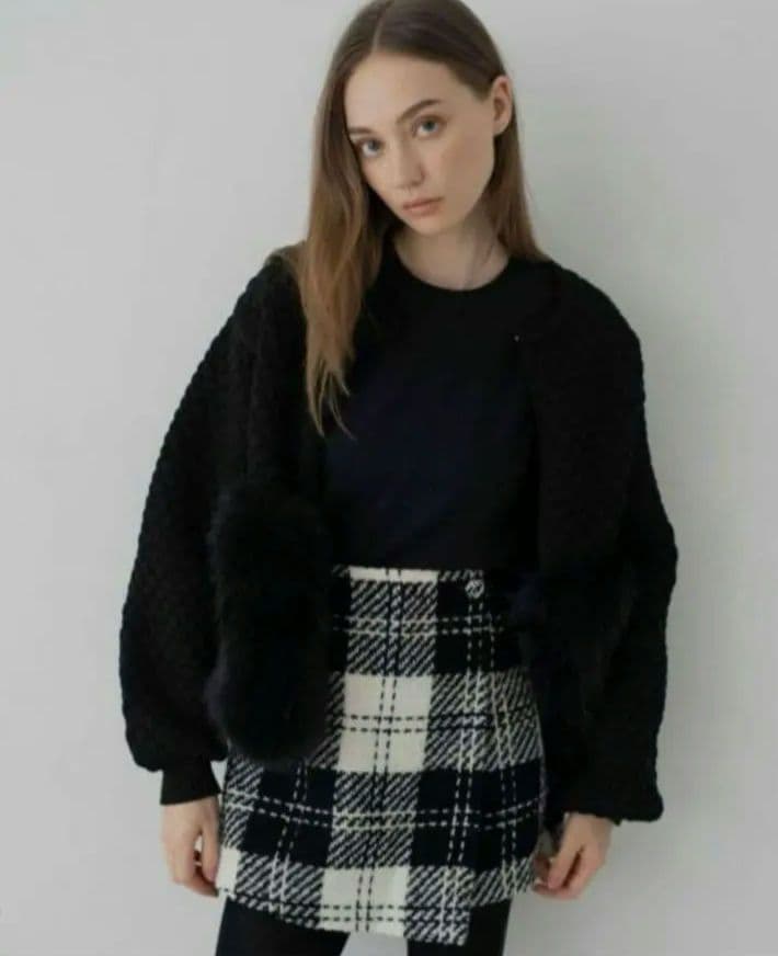 【maison de dolce. 】美品　ファーリーNT(ブラック)