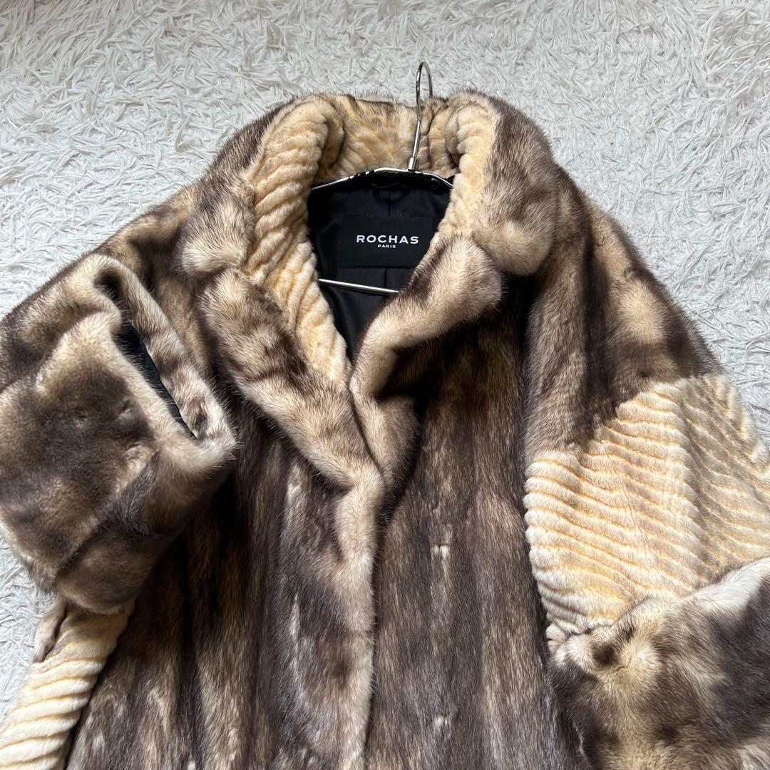 コペンハーゲン クロスミンク クロップド ショートコート 毛皮 軽量 L