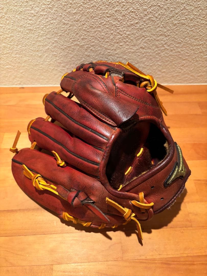 【ミズノプロ】硬式 投手用 グローブ｜良型 即戦力 レッド×イエロー