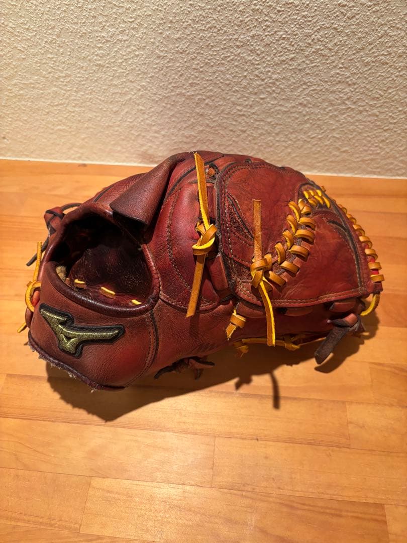 【ミズノプロ】硬式 投手用 グローブ｜良型 即戦力 レッド×イエロー