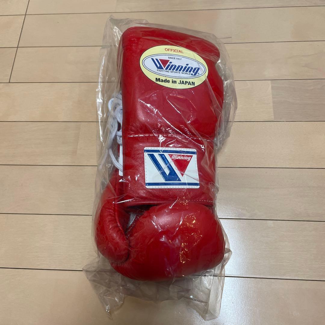 新品即日発送 ウイニング 8オンスグローブ レッド 牛皮革製 MS-200