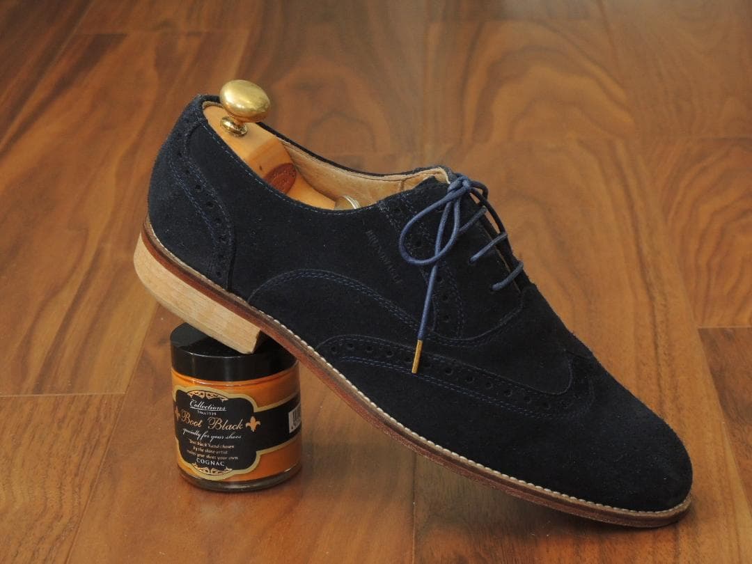 ★美品　ブルーノマリ　美しいネイビースウェード　6　JP24.5　10万円