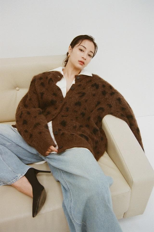 【CLANE】MOHAIR LOOSE KNIT CARDIGAN