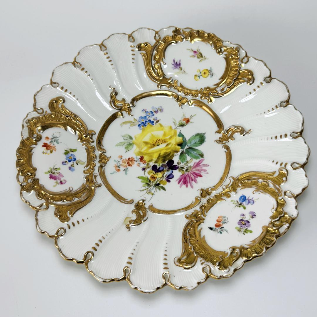 ★マイセン★1級品/プレート/花柄/ゴールド/バラ/プレート/アンティーク