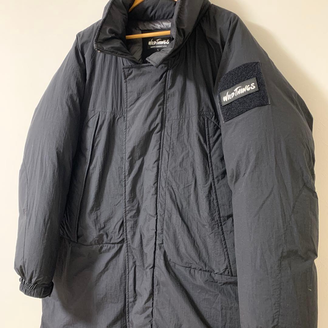 【ワイルドシングス】メンズ　モンスターパーカー　ダウンジャケット　黒　Ｌ