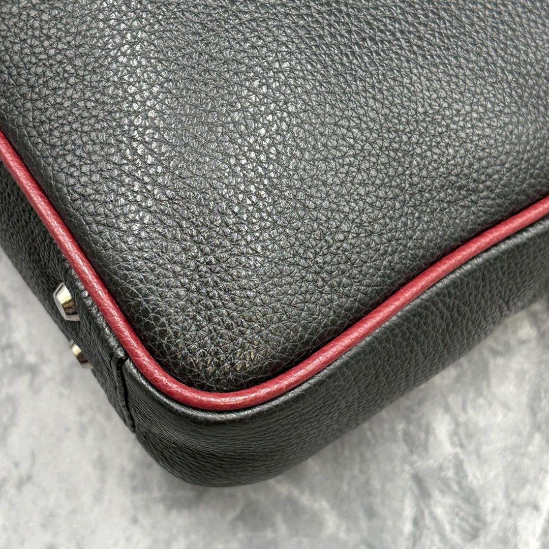 未使用級 タケオキクチ 2wayブリーフケース オールレザー ブラック 現行