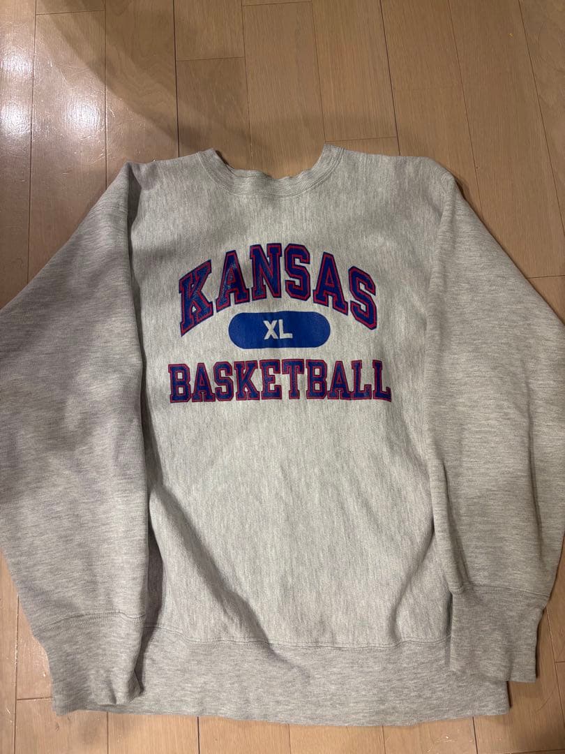 80s Champion三段プリント リバースウィーブ トリコタグ　XL