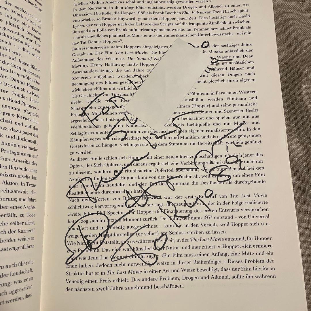 デニス・ホッパー　写真集　サイン入り