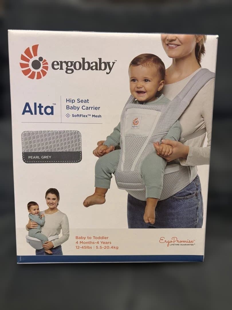 【新品・未使用】エルゴベビー　Ergobaby Alta 抱っこ紐　パールグレイ