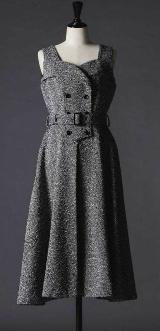 sheller ヘリンボーントレンチドレス