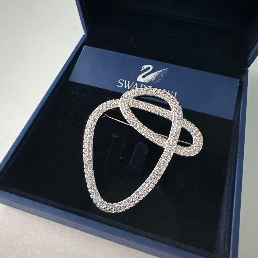 新品未使用 スワロフスキー シンプル ブローチ