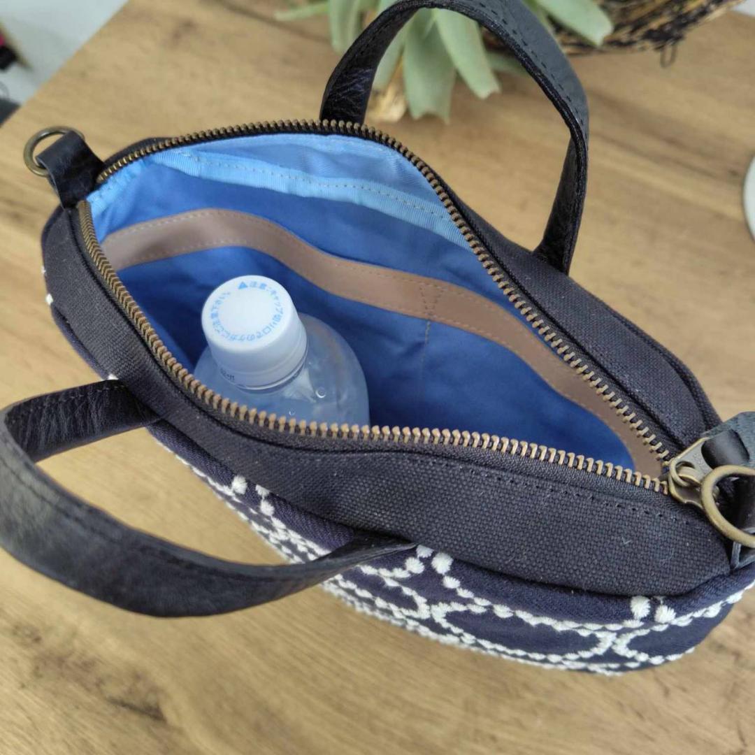 ミナペルホネン/thoroughbredサラブレットネイビー/ロングミニラウンド