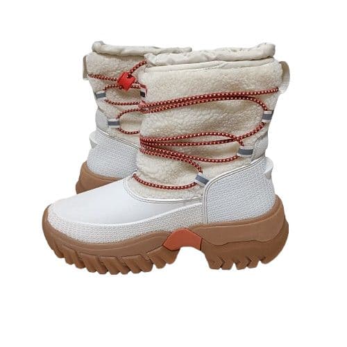 【極美品】HUNTER スノーブーツ ウォータープルーフ オフホワイト UK3