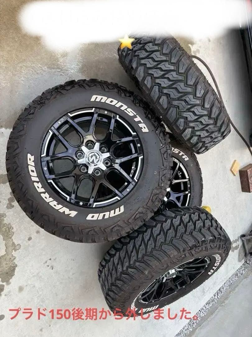 265.70.17 8j 、（MT） タイヤホイール4本セット。