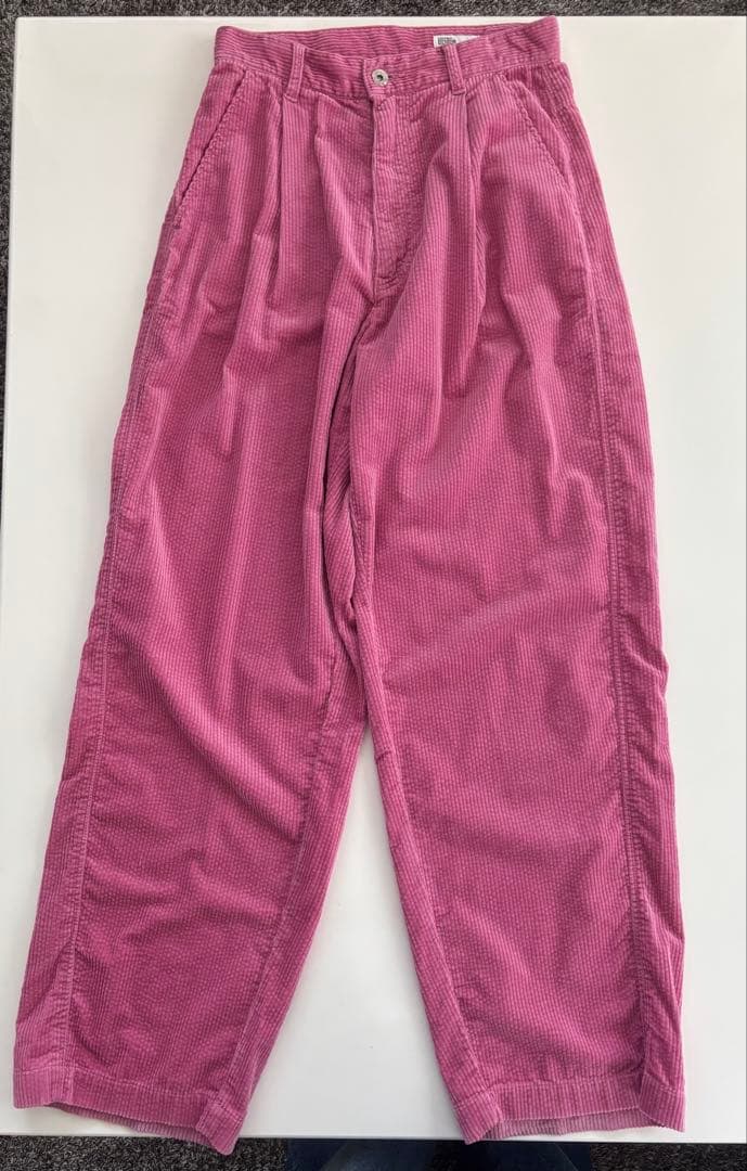 【美品】ダブルスタンダードクロージング　コーデュロイワイドパンツ　ピンク 38