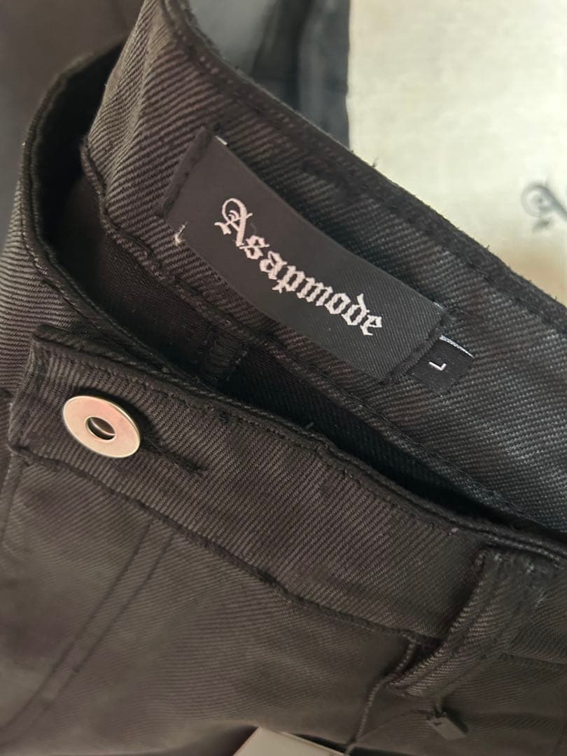 asapmode Oil Coating Wide-Leg Pants Lサイズ