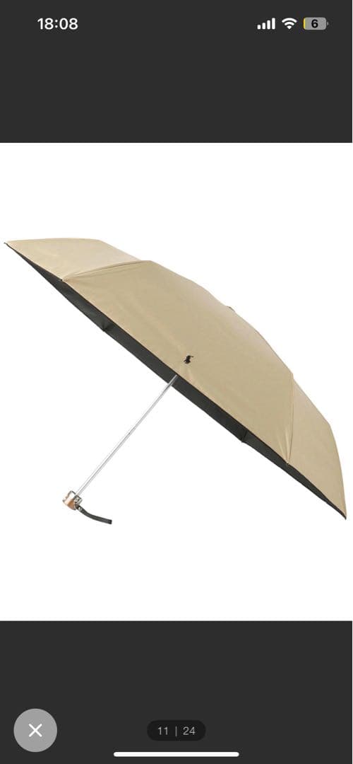 新品タグ付き　ポロ・ラルフローレン遮光 晴雨兼用折りたたみ日傘　ワンポイント刺繍