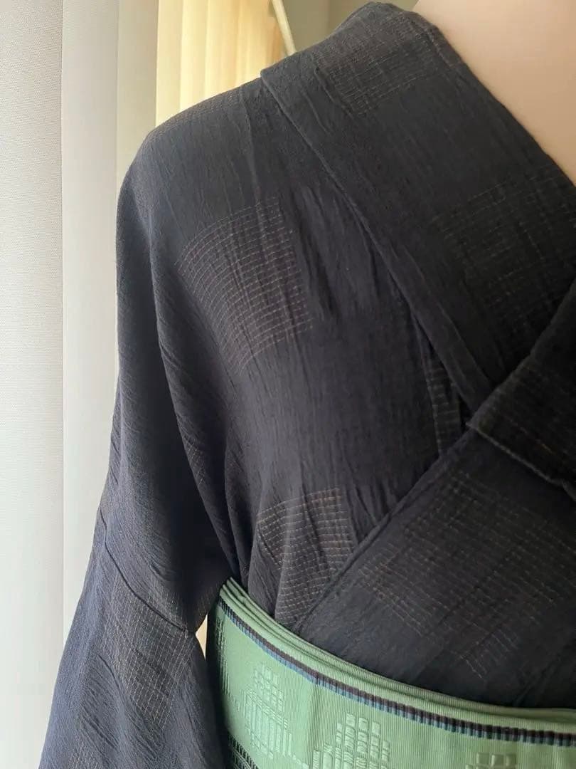 綿麻浴衣と半巾帯セット