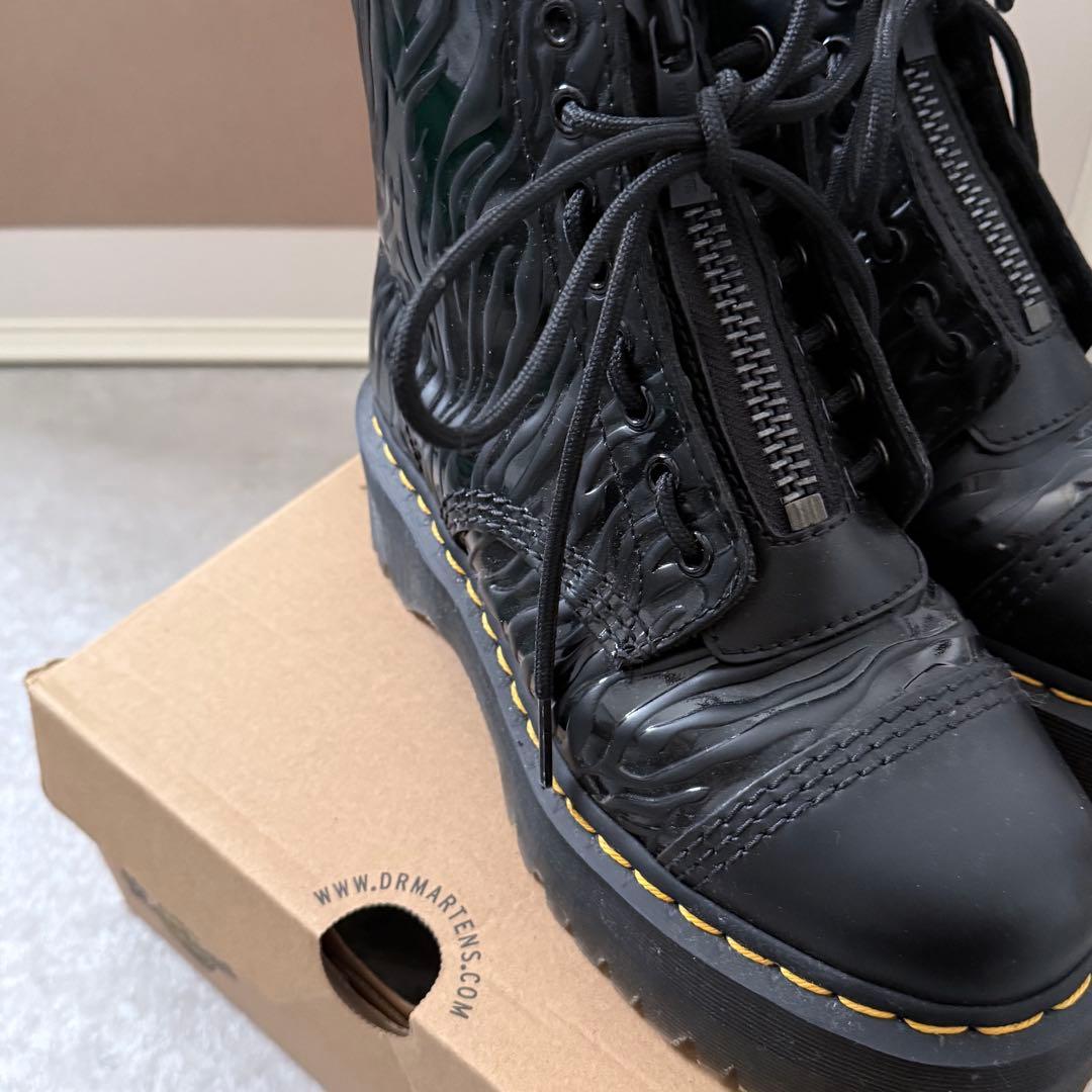 EU37 Dr.Martens ドクターマーチン ゼブラ柄 ブーツ